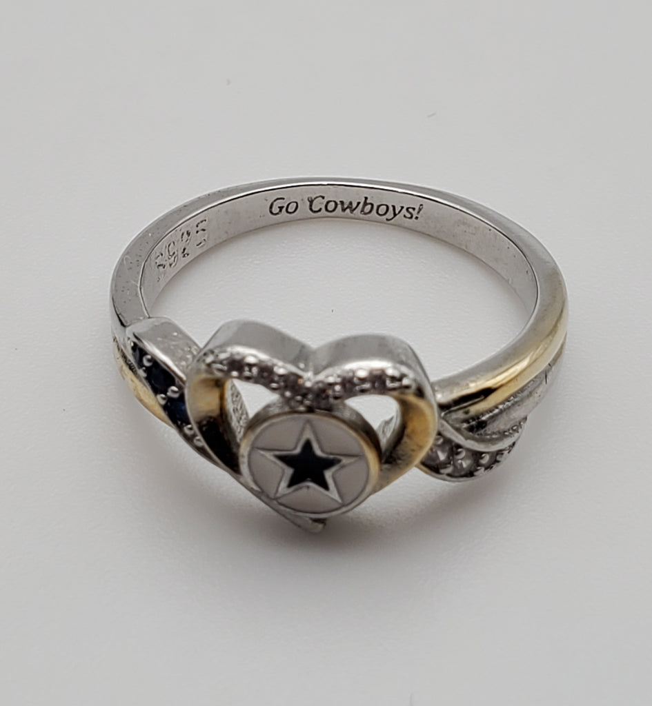 Dallas Cowboys Sterling Silver Ring - Size 7.5 – Home Again Vintage