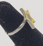 Adjustable Yellow & Blue Enamel Star Toe Ring - Size 2+