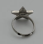 Adjustable Yellow & Blue Enamel Star Toe Ring - Size 2+