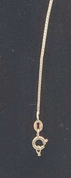 BROKEN Sterling Silver Box Link Chain Italian Necklace - 18"
