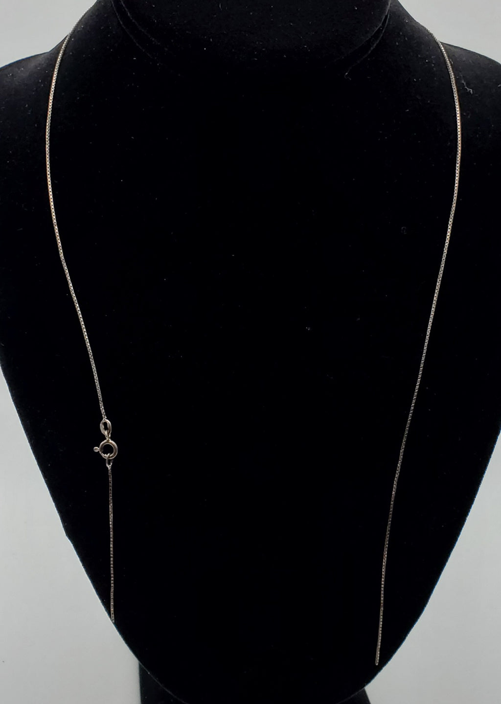 BROKEN Vintage Italian Sterling Silver Box Link Chain Necklace - 22"