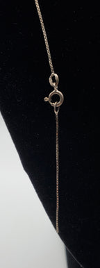 BROKEN Vintage Italian Sterling Silver Box Link Chain Necklace - 22"