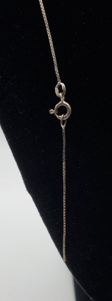 BROKEN Vintage Italian Sterling Silver Box Link Chain Necklace - 22"