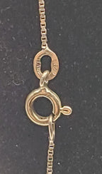 BROKEN Vintage Italian Sterling Silver Box Link Chain Necklace - 22"