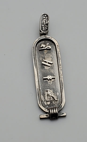 Vintage Silver Egyptian Cartouche Pendant