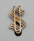 Ehlers & Co. - Vintage Sterling Silver Gold Filled Monogrammed Dollar Sign Money Clip