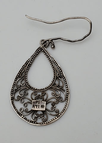 UNMATCHED Vintage Sterling Silver Filigree Dangle Earring