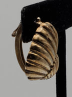 UNMATCHED Sterling Silver Gold Tone Seashell Hinged Earring