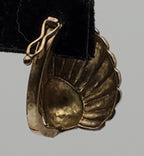 UNMATCHED Sterling Silver Gold Tone Seashell Hinged Earring