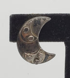 Brenda Schoenfeld - UNMATCHED Vintage Sterling Silver Crescent Moon Mexican Clip-On Earring