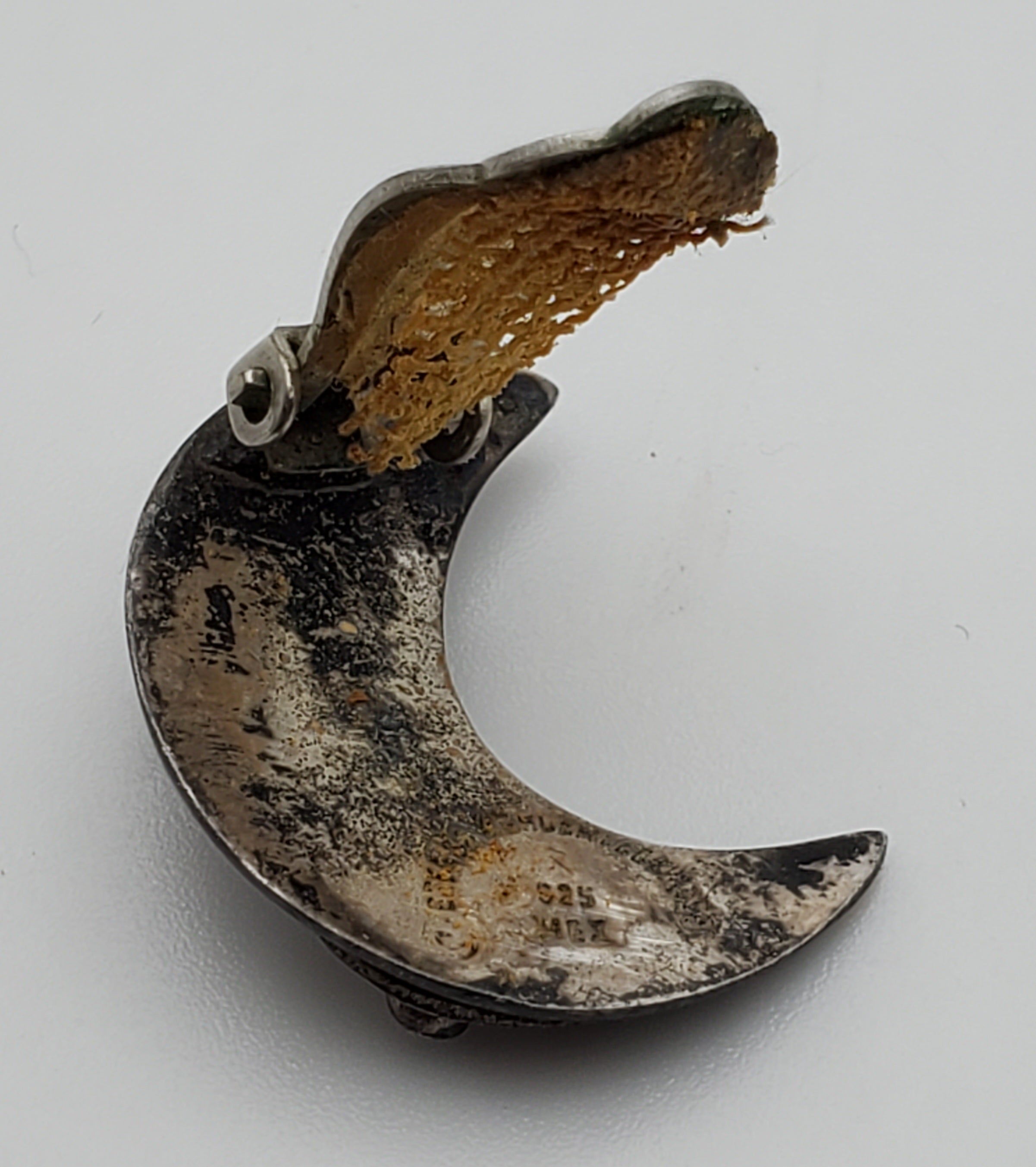 Brenda Schoenfeld - UNMATCHED Vintage Sterling Silver Crescent Moon Mexican Clip-On Earring