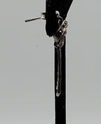 UNMATCHED Sterling Silver and Marcasite Ribbon Dangle Stud Earring