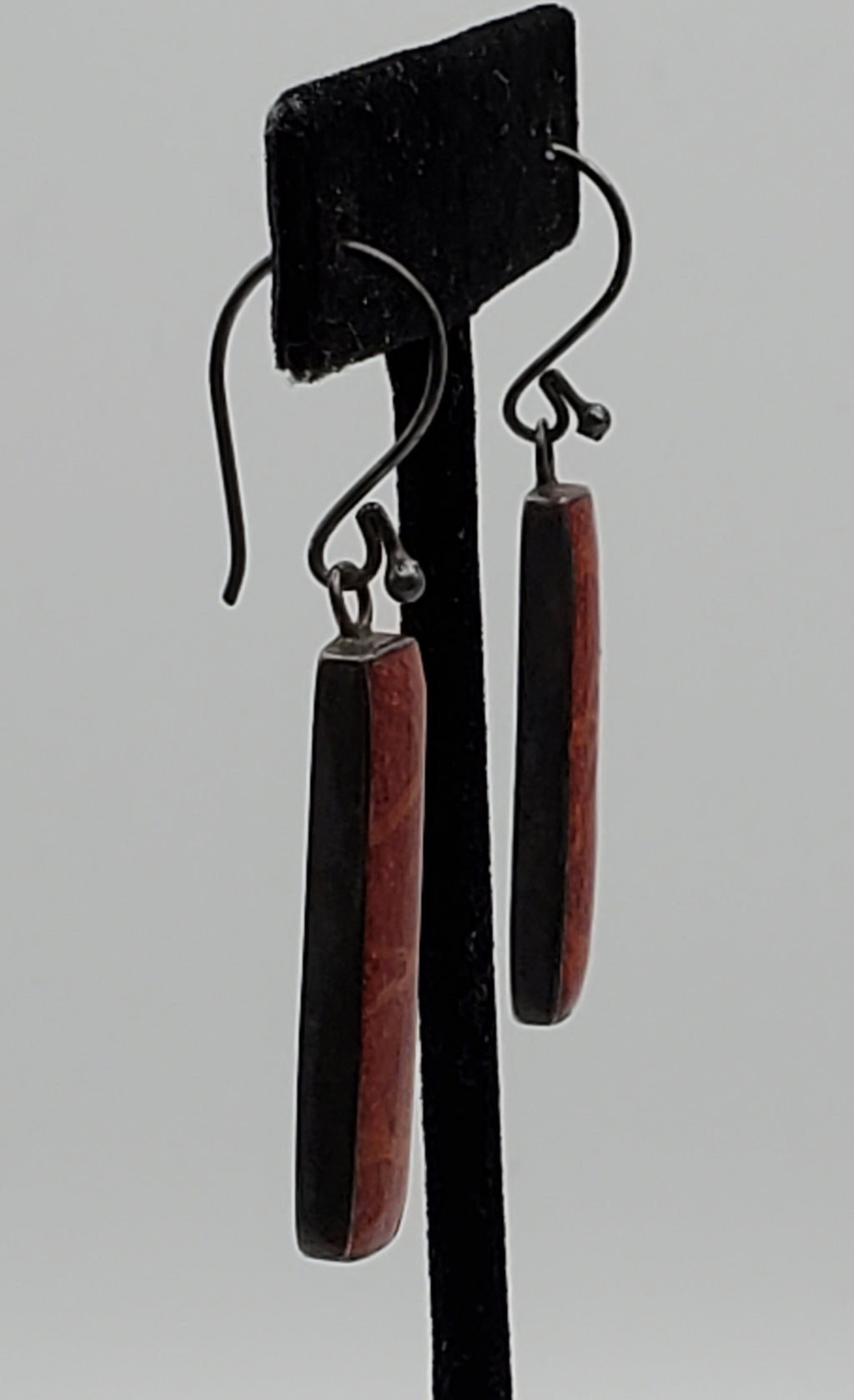Vintage Red Coral Sterling Silver Dangle Earrings