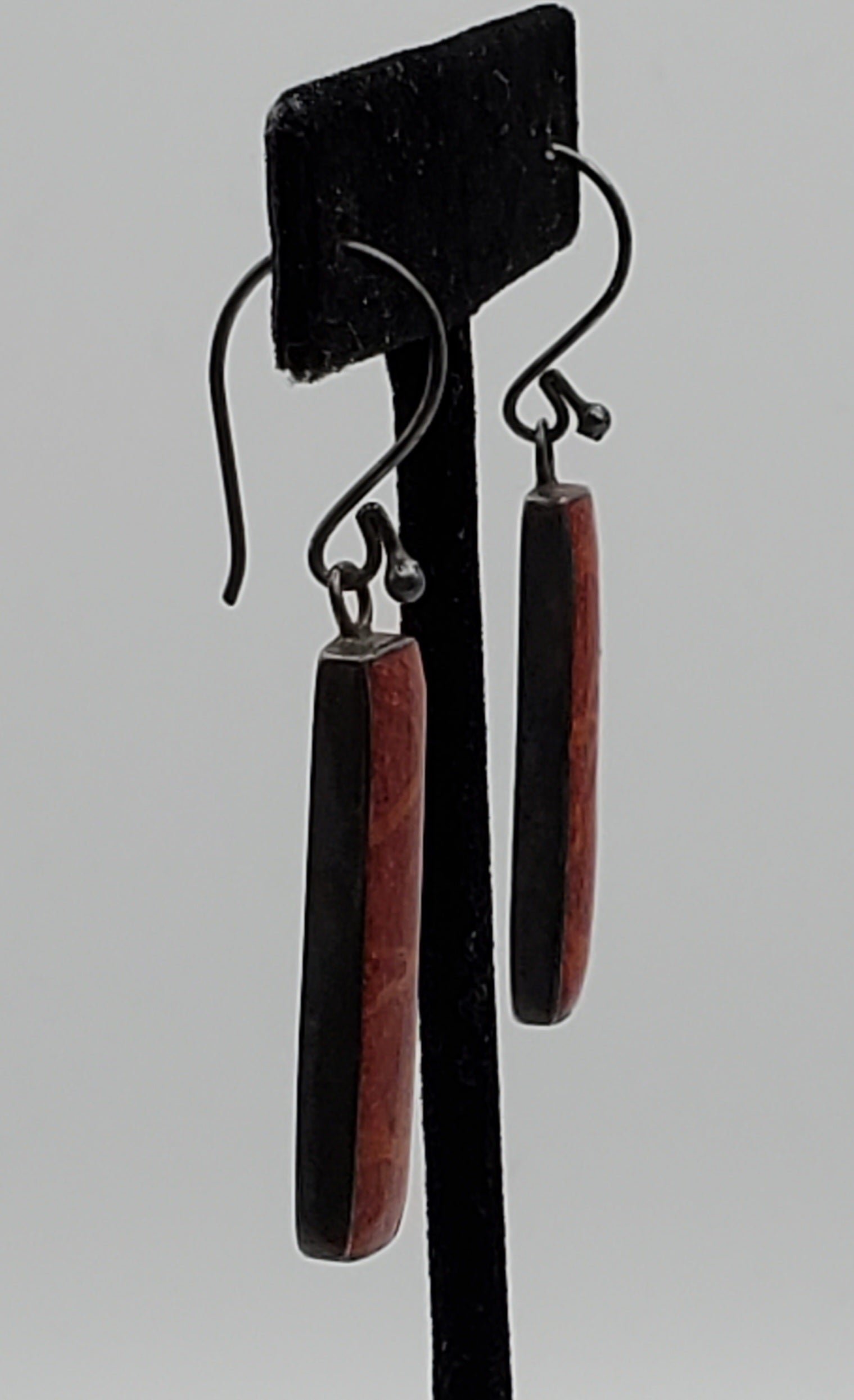 Vintage Red Coral Sterling Silver Dangle Earrings
