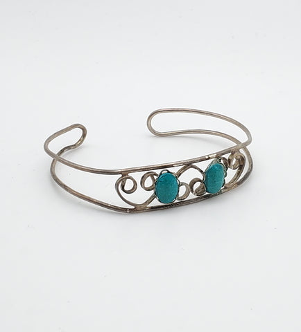 Vintage Delicate Handmade Turquoise Bracelet