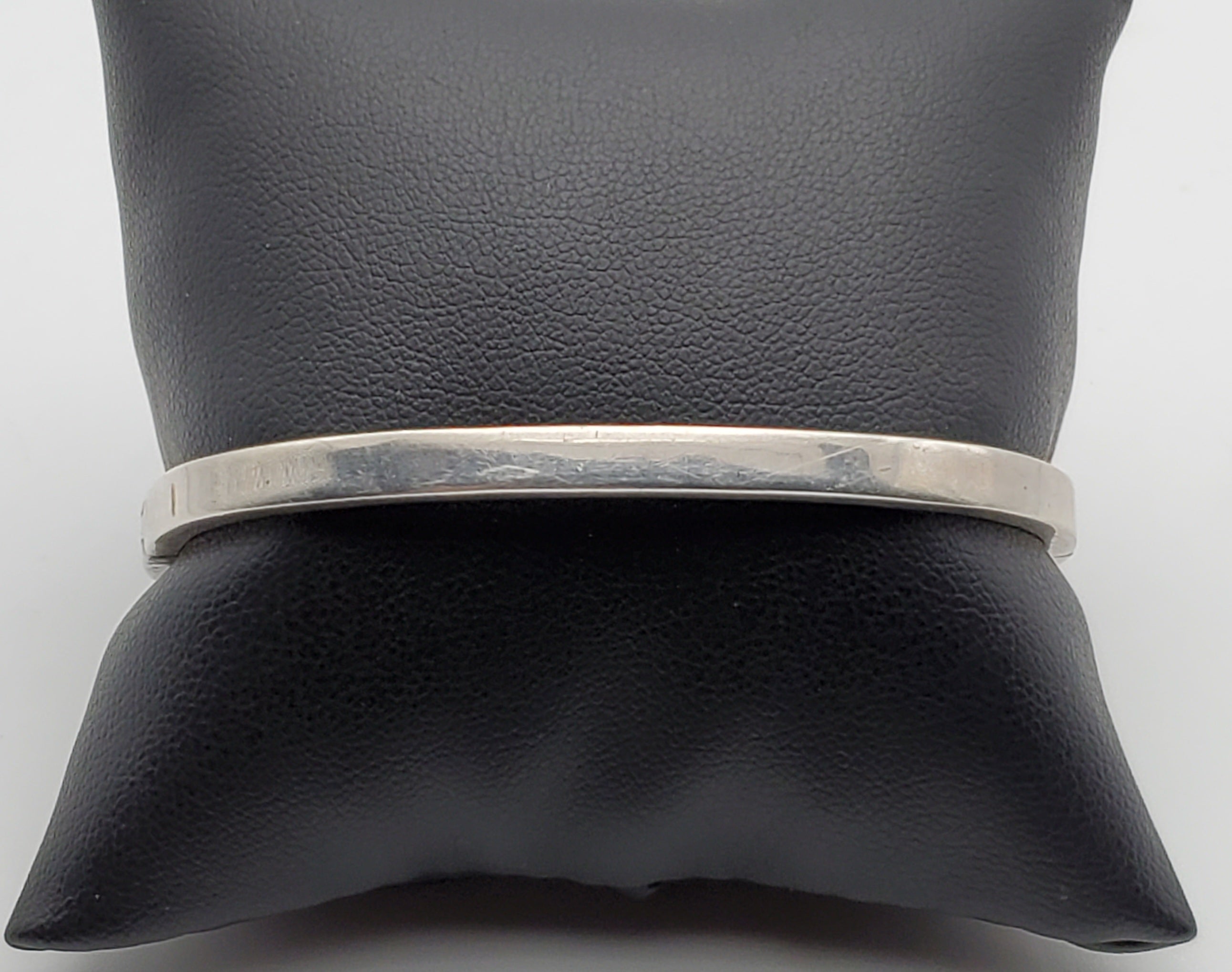 Vintage 950 Silver Turquoise Hinged Bangle