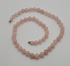 Single Strand Rose Quartz Beads - 24"