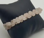 Rose Quartz Double Sphere Bead Stretch Bracelet
