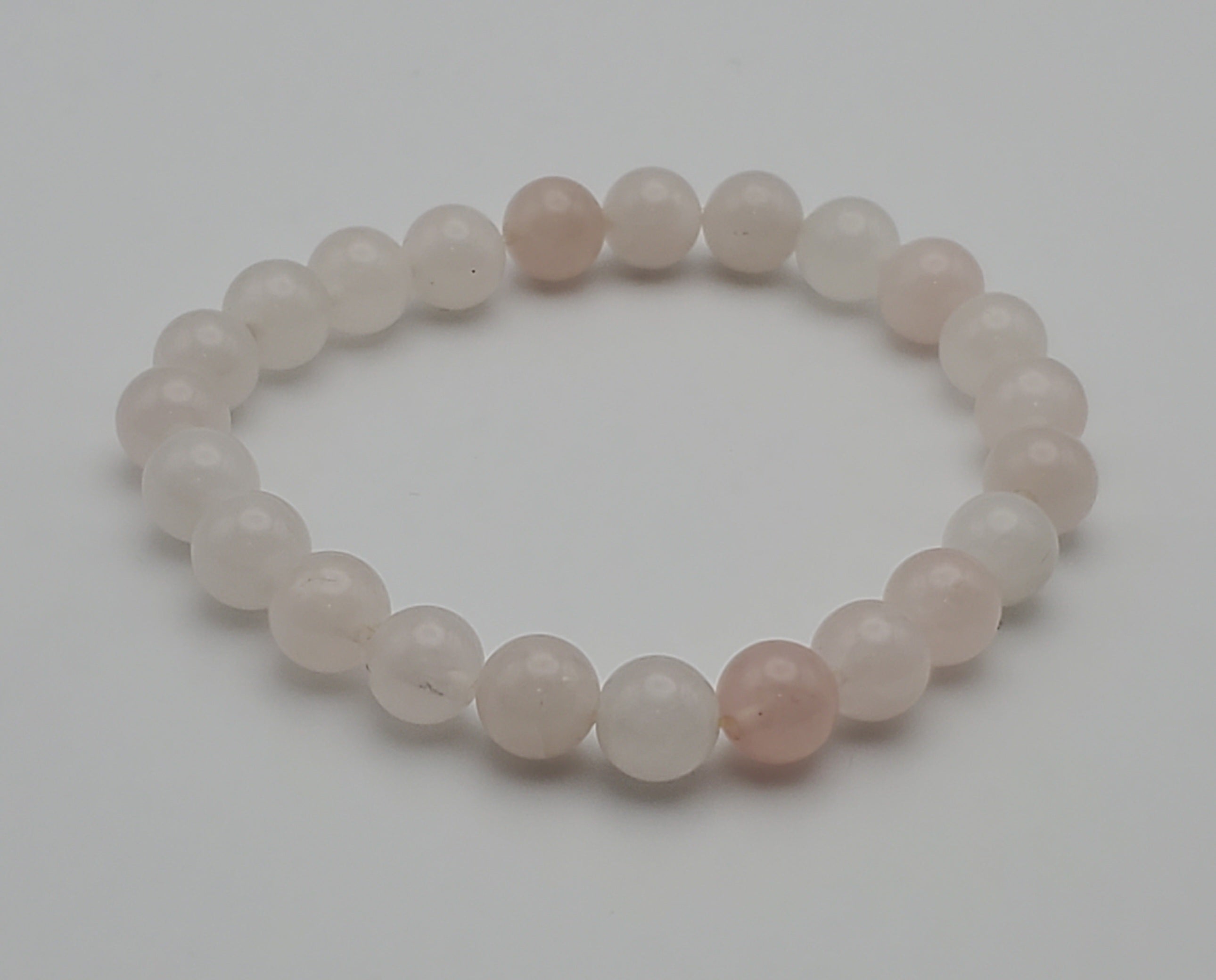 Rose Quartz Round Bead Stretch Bracelet