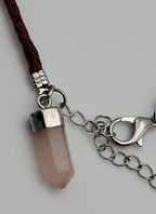 Faux Rose Quartz Bracelet - 8 + 3"