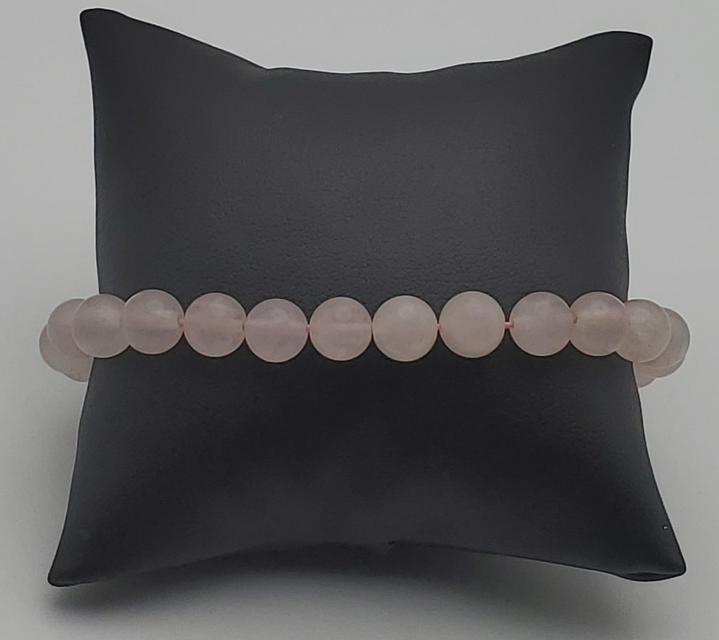 Rose Quartz Beaded Stretch Bracelet