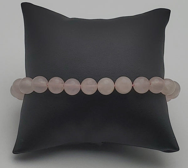 Rose Quartz Beaded Stretch Bracelet