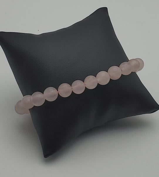 Rose Quartz Beaded Stretch Bracelet