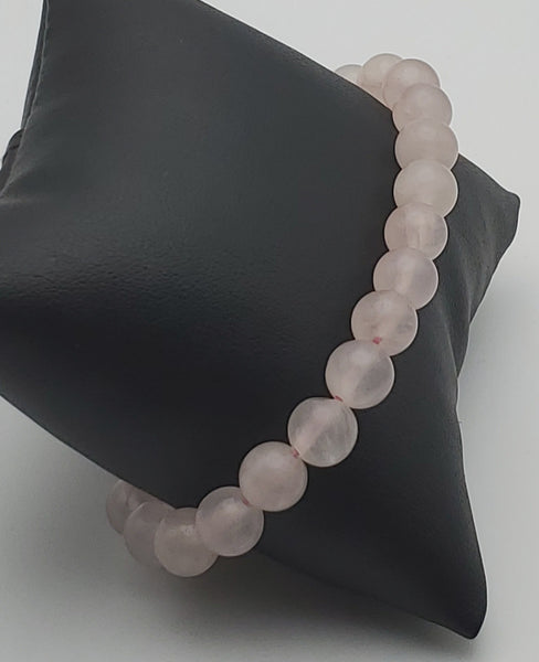 Rose Quartz Beaded Stretch Bracelet