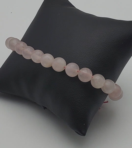 Rose Quartz Beaded Stretch Bracelet