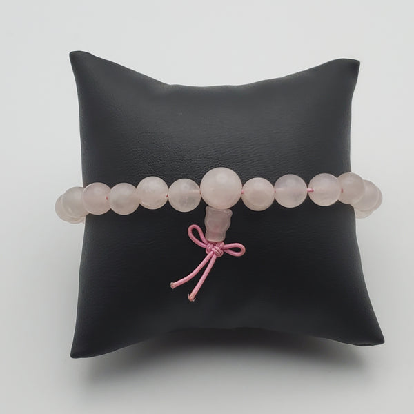 Rose Quartz Beaded Stretch Bracelet