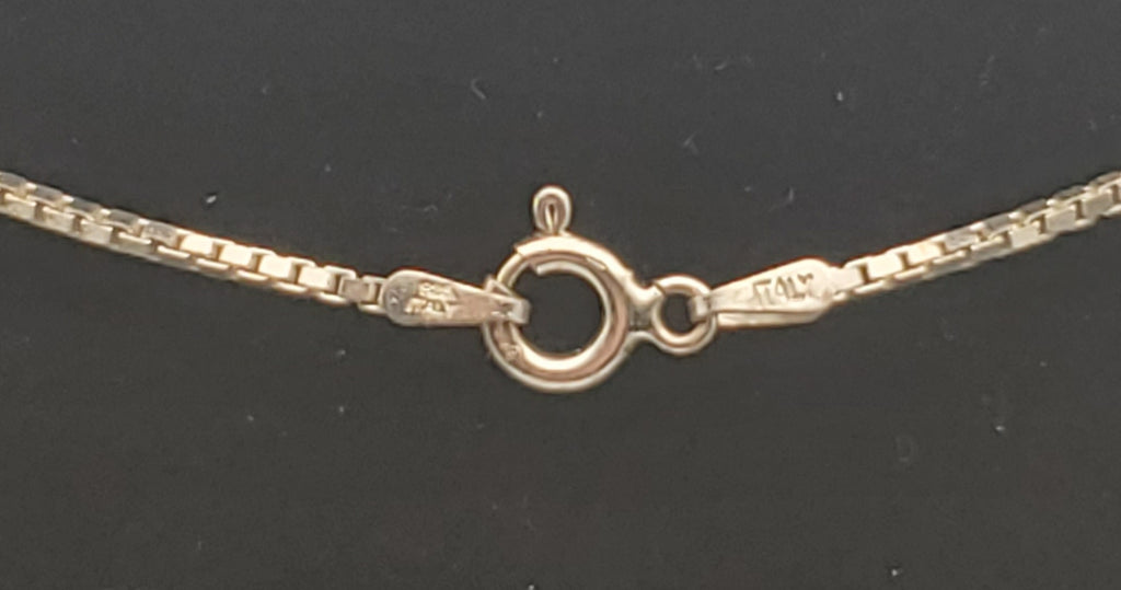 Vintage Amber Cabochon Dragonfly Sterling Silver Pendant on Sterling Silver Chain Necklace - 16"
