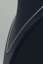 14k White Gold Italian Twisted Box Link Chain Necklace - 18"