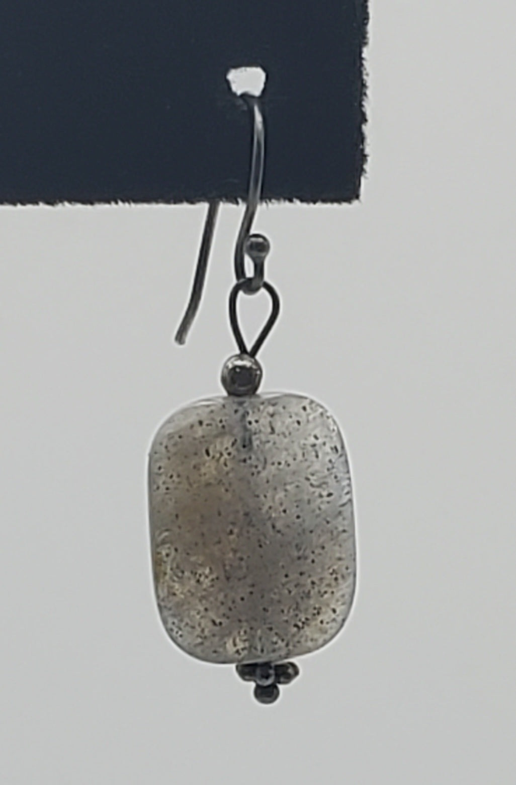 UNMATCHED Single Labradorite Faceted Vintage Sterling Silver Dangle Earring