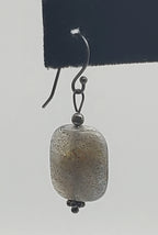 UNMATCHED Single Labradorite Faceted Vintage Sterling Silver Dangle Earring