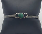 Vintage Malachite Sterling Silver Handmade Mexican Bangle