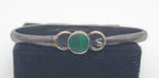 Vintage Malachite Sterling Silver Handmade Mexican Bangle