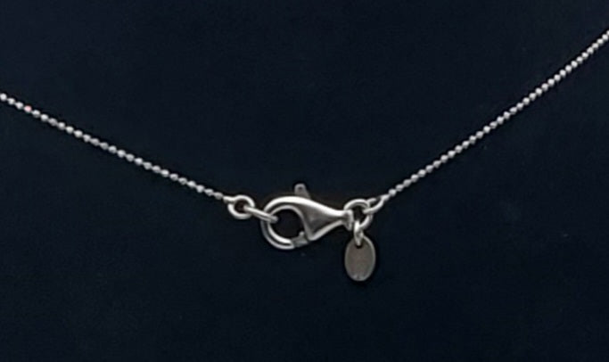 Large Pearl Pendant on Sterling Silver Chain Necklace - 20"