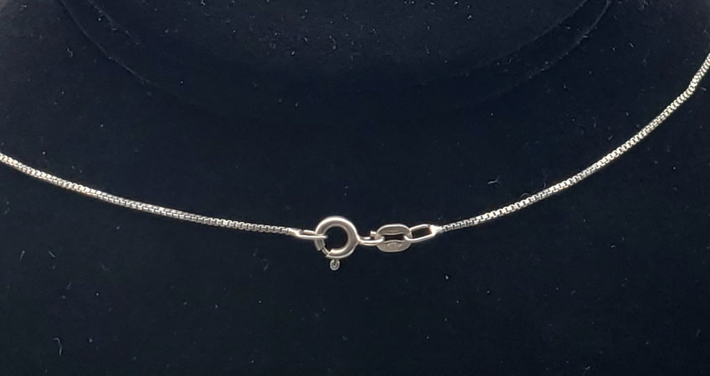 Vintage Faux Pearl and Rhinestone Sterling Silver Pendant on Sterling Silver Chain Necklace - 18"