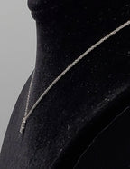 Vintage "B" Pendant Sterling Silver Chain Necklace - 14" + 3.5"