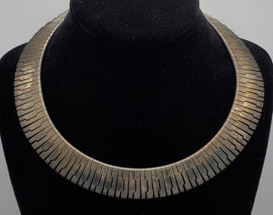 Vintage Modern Design Unique Link Collar Necklace - 17"