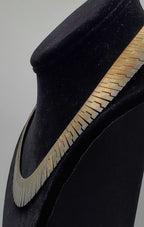 Vintage Modern Design Unique Link Collar Necklace - 17"