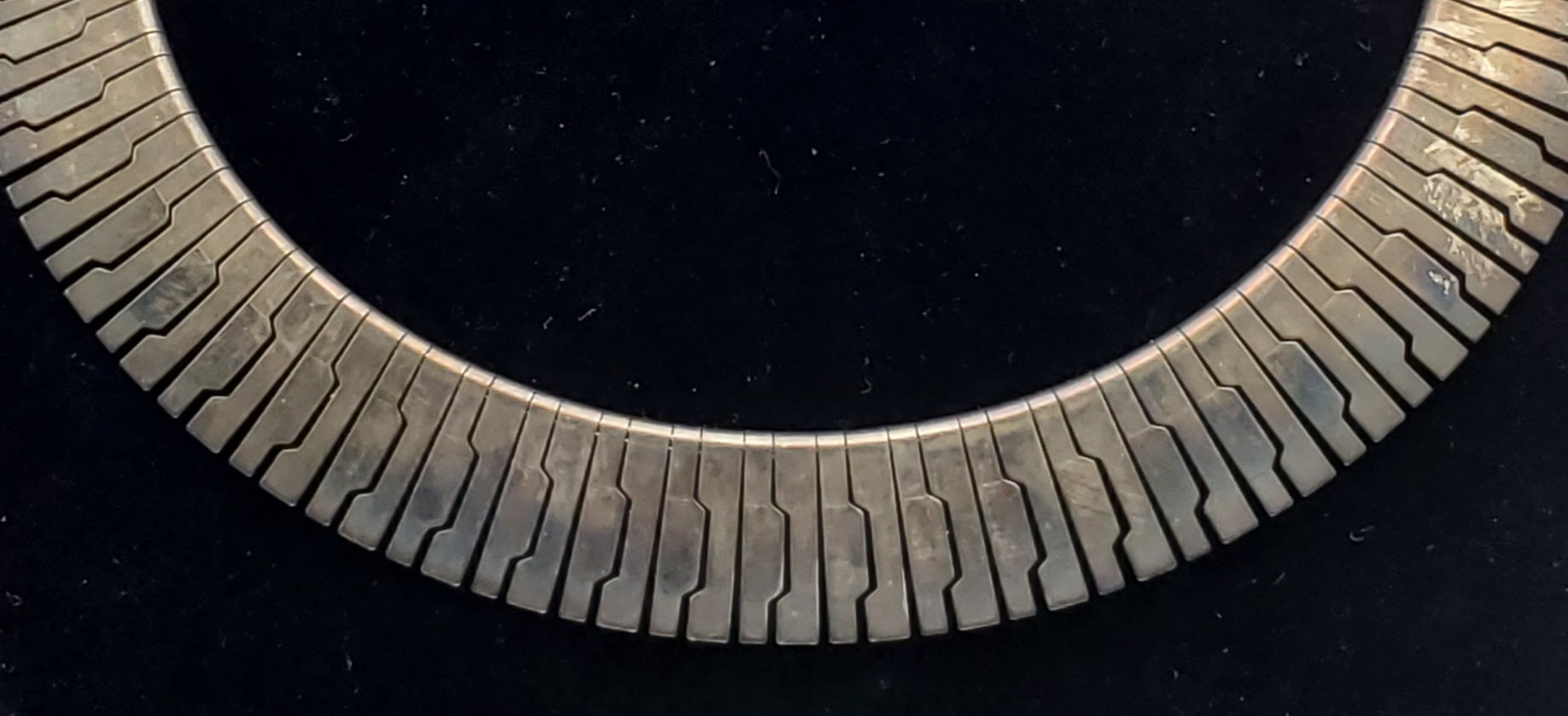 Vintage Modern Design Unique Link Collar Necklace - 17"