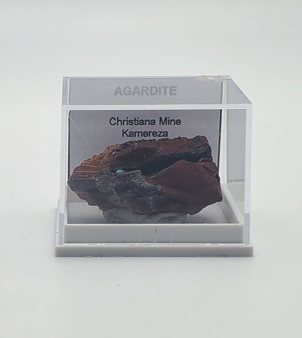 Agardite and Smithsonite Thumbnail Mineral Specimen - Christiana Mine, Greece