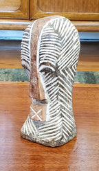 Handmade Carved Wood Mask Sculpture