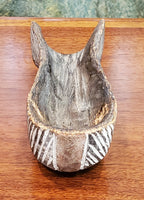 Handmade Carved Wood Mask Sculpture