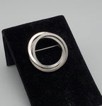 Vintage Triple Hoop Sterling Silver Brooch
