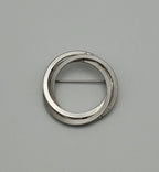 Vintage Triple Hoop Sterling Silver Brooch