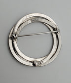 Vintage Triple Hoop Sterling Silver Brooch
