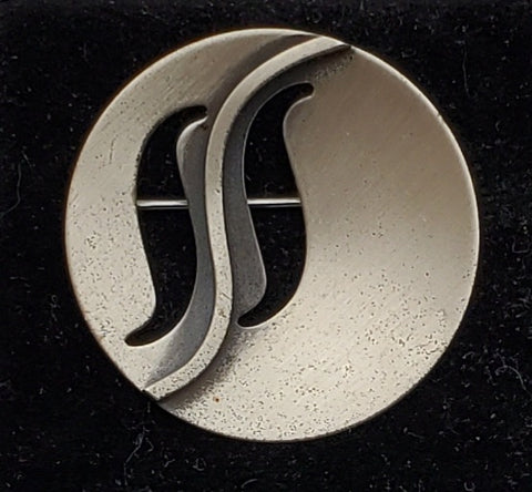 Danecraft - Vintage Modern Design Sterling Silver Brooch
