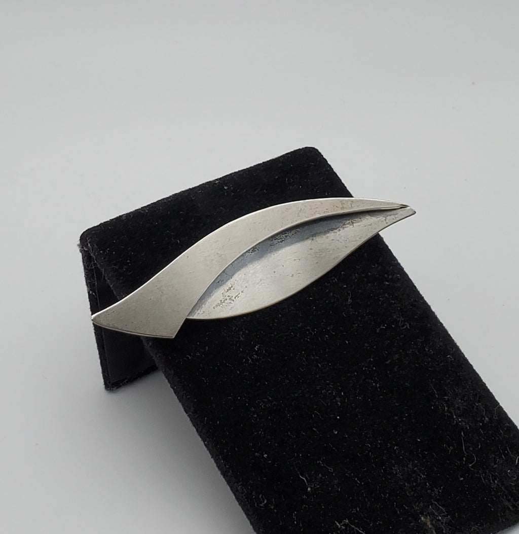 Beau - Vintage Sterling Silver Modern Design Brooch